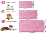 3PCS Pet Blanket Soft Fleece Fluffy Blanket Warm Cute Paw Print Throw Blanket Puppy Kitten Sleep Mat V1370-AZ4-11090