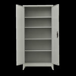 Two-Door Metal Cabinet Shelf Storage for Home Office Gym V63-844341