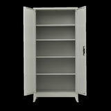 Two-Door Metal Cabinet Shelf Storage for Home Office Gym V63-844341