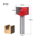 6Pcs 8mm Wood Cutter Cleaning Bottom Engraving Bits Solid Carbide Router Bit Woodworking Tools CNC V1107-145-90818-SIL-6PCS