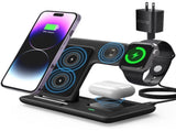 White 20W Foldable 3-in-1 Wireless Charger V1221-WHITE-20W-FOLDABLE-3-IN-1-WIRELESS-CHARGER