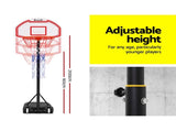 Everfit 2.1M Basketball Hoop Stand System Adjustable Portable Pro Kids White BAS-HOOP-210-L-WH
