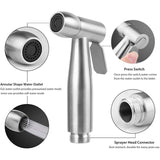 High Quality Toilet Bidet Kit With Water Tank Hook And 59" Abs Telescopic Flexible Shower Hose For V1188-MS-227-1549