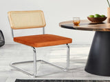 Levede 2xRattan Chair Dining Chairs Orange CH1108-2-BR