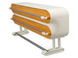 Plastic Wrap Dispenser Innovative Wooden Grain Adjustable Wall 3 In 1 Wrap Organizer with Cutter for V1294-YM0901-3118240160411