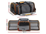 i.Pet Pet Carrier Bag Foldable Expandable Dog Cat Travel Cage Portable Car Kennel PET-CARRIER-ET48X30-OR