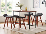Artiss 5Pcs Bar Table and Stools Set Dining Desk Kitchen Chairs Cafe Pub Wood BA-TAB-SET-077X4-BK