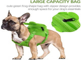 Dog Harness with Backpack No Pull Pet Harness Vest, Mesh Frog Saddle Bag Adjustable Mesh Dog Carrier V1370-AZ4-09855