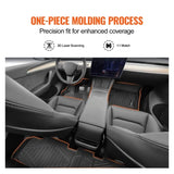 Automotive Floor Mats Fits for Tesla Model Y 2021-2024 3 pcs TPE Liners V952-SUVDBDTSLMODYIWUMV0