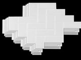 Tiles 3D Peel and Stick Wall Tile Herringbone White 10 Sheets V63-837091