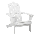 Gardeon Adirondack Outdoor Chairs Wooden Beach Chair Patio Furniture Garden White FF-BEACH-UF-CH-WH