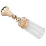 Candle Holder Ornament European Style Wrought Iron Glass Candlestick Wedding Decoration GoldL V1294-YM0901-3115200130311