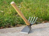 15inch Handheld Hoe,Garden Hoe Rake Hand Tool,Heavy Duty Bend Gardening Tool,Stainless Steel and V1366-AZ2-W-26620