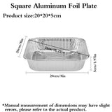 Aluminum Trays - Large Square Oven Dishes - Airfryer Trays XXL - Aluminum Bowls - Disposable V1189-WXF-260203-00471