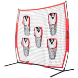 8 x 8 ft Football Trainer Throwing Net, Training Throwing Target Practice Net with 5 Target Pockets, V952-GLQW88YC0000RHWMZV0