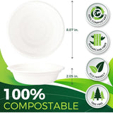 32oz Paper wls , Heavy Duty Disposable wls Perfect for Hot Soup Milk Cereals,Compostable V1192-AZ-W-18216