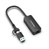 Simplecom NU405C SuperSpeed USB-C and USB-A to 2.5G Ethernet Network Adapter 2.5Gbps LAN V28-SIMNU405C
