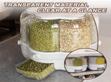 Candy Dispenser 360&deg Rotating with 6 Compartments, Food Grain Storage Container Large Capacity V1192-AZ-W-28019