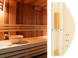 Sauna Hourglass 15Minutes Sauna Room Sand Clock Glass Timer WallMounted Wooden Hourglass V1294-YM0718-3111200317711