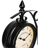 Wall Clock Wrought Iron Garden Clock Station Clock 2-sided Handmade Grand Central Terminal New York V1263-JX-1864