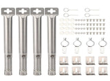 4pcs Adjustable Telescopic Stainless Steel Pipe Tube Burners BBQ Grill Parts Replacement V1294-YM0901-3118200064111