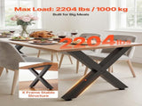 Table Legs, 750 x 790 mm Steel Furniture Legs, Modular Design, Easy Assembly, 1000 kg Max V952-ZTCFKXX2831IBPCFO001V0