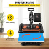 VEVOR Heat 12 X 15 Inch 5 In 1 Heat 1250 W Heat Machine Swing Away Black Heat V952-DGNTHJWHYJXHS0001V3