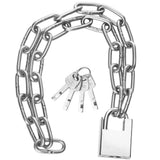Stainless Steel Security Chain and Lock Kit 31 inch/6mm Thick Bike Chain Lock with 4 Keys Bike Locks V1192-AZ-W-17920