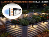 Raised Garden Bed Solar Lights Magnetic with Dusk to Dawn Sensors Wide Angle IPX4 Waterproof Solar V1107-118-48079-BLK-8PACK