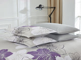 Floral Comforter Set, King Size, Purple Floral 3-Piece Bedding, Lightweight Microfiber V745-MAB010685AJ3