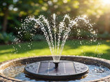 Gardeon Solar Fountain Pumps Bird Bath Battery Backup LED Remote Black 27cm FOUNT-POND-B-LED-250