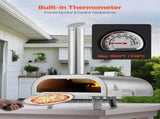 Pizza Oven Outdoor, 12" Pellet Pizza Oven, Portable Pizza-Stove with Built-in Thermometer, Wood V952-BXPSLDNZWDJBYMH4A001V0