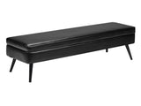 Leather Storage Ottoman Bench, PU Leather Bench with Storage and Metal Legs, Modern Shoe Benches V952-PZWSZYXTK415IFM6R001V0