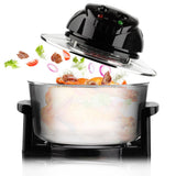 12L 8-in-1 Electric Air Fryer with 360&deg Panoramic Glass Bowl, 1200W Low-Fat Multi-Purpose Cooker for V1107-CS-ZAILXA22