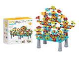 DIY Creative Screw Puzzle Building Block Table Set for Kids Ages 3 Educational STEM Toy with V1341-ZY-SUU3T2J4-379PCS-DINOSAUR