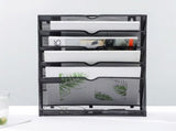 5 Tier Wall File Organizer Vertical Placement Glossy Edges Wall Mount File Holder with Hanging Hole V1294-YM0512-3117220266311