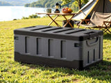 Gardeon Collapsible Outdoor Storage Box 60L Stackable Folding Camping Organizer Black OSB-60L-STR-BK