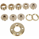 ROuter Guide Kit, 11 Pieces Imperial Size Brass ROuter Template Guide Kit, Lock Nut Adapter V1188-MS-227-2025