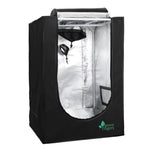 Green Fingers Grow Tent 60x60x90CM Hydroponics Kit Indoor Plant Room System GT-D-60X60X90-BK