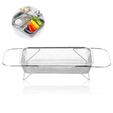 Over the Sink Colander Stainless Steel Expandable Strainer Basket Colander with Fine Mesh for V1294-YM0717-10352937