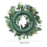 Artificial Green Wreath Wall Hanging Wreath Spring Door Decoration for Indoor Outdoor V1294-YM0718-10152851