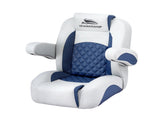 Seamanship Reclining Captain Boat Seat 90&deg-155&deg Recline, 19cm Thick Cushion BS-B-ARMREST-BL