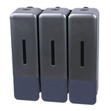 Shower Soap Dispenser 250ml 3 Chamber Leakproof Wall Mount Manual Shampoo and Conditioner Dispenser V1294-YM0901-3112250030412