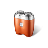 Orange Portable Twin-Head Electric Shaver - Compact Rechargeable Razor for Men V888-ELOSUNG16333