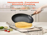 Cast Iron Skillet, 3-Piece Frying Pan Set , Nonstick Skillets with Detachable Wood V952-ZTCG81012INC606UR001V0