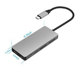INTACT 9845T 11-in-1 USB-C Adapter HDMI/USB3.0*2/USB2.0*3/TypeC/SD*2/TF/ USB-C PD V28-ELEINT9845T