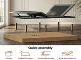 Artiss Double Bed Frame and Giselle Bedding Double Memory Foam Mattress Set, Electric Bed Base with EAB-8183-NOBLE-15-D