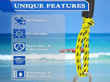 Boat Tow Rope , 60FT 3K 1-3 Riders Tube Boating Ropes Heavy Duty Ski Rope for Ski Float Water Skiing V1192-AZ-W-23102