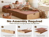 Artiss Folding Kraft Paper Bed Frame with Mattress and Pillow 300kg Capacity 200x120cm PAPER-BED-12023-BR-AB