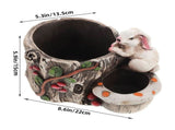 Concrete Flowerpot Rabbit Shape Multi Cement 1 Pcs V1366-AZ2-W-22012